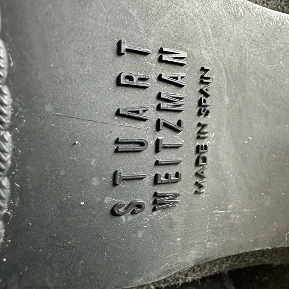 Stuart Weitzman booties, size 9. Great used condition, (heel has small rip). - Picture 3 of 4